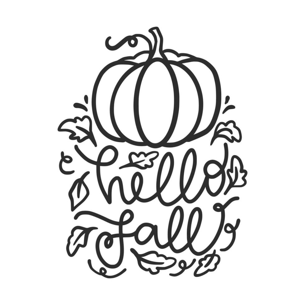 Autumn Fall Lettering Quotes For Printable Posters, Cards, T-Shirt Design. vector