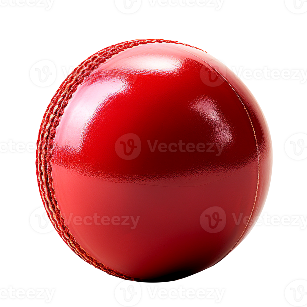 Cricket ball png shining cricket ball png red cricket ball red leather cricket ball png cricket ball transparent background Ai Generated