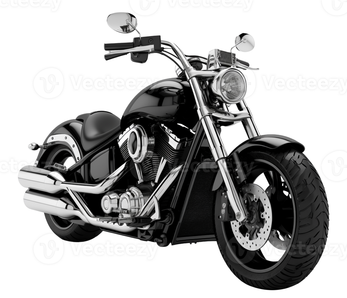 incrociatore motocicletta png lussuoso motociclo nero motociclo png incrociatore motocicletta trasparente sfondo ai generato