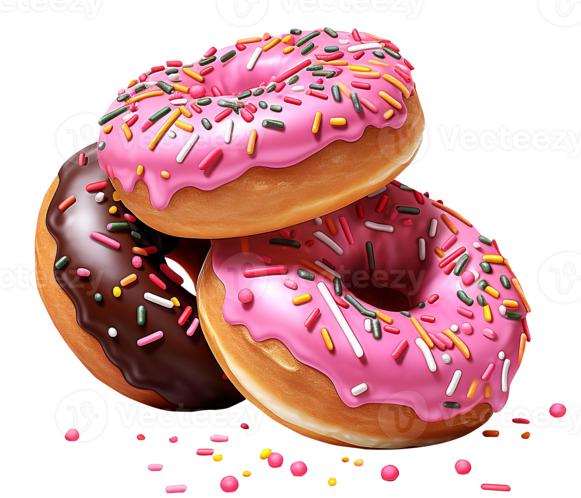 Donuts png Doughnut png Donut png Doughnuts png Donuts transparent background, AI Generated