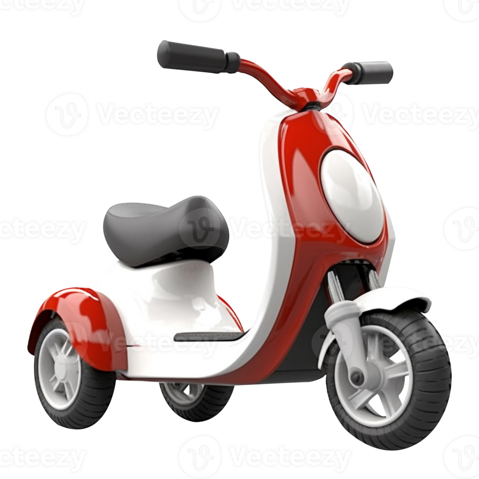Toy scooter png baby Scooter motor scooter for kids scooter three wheel scooter transparent background Ai Generated
