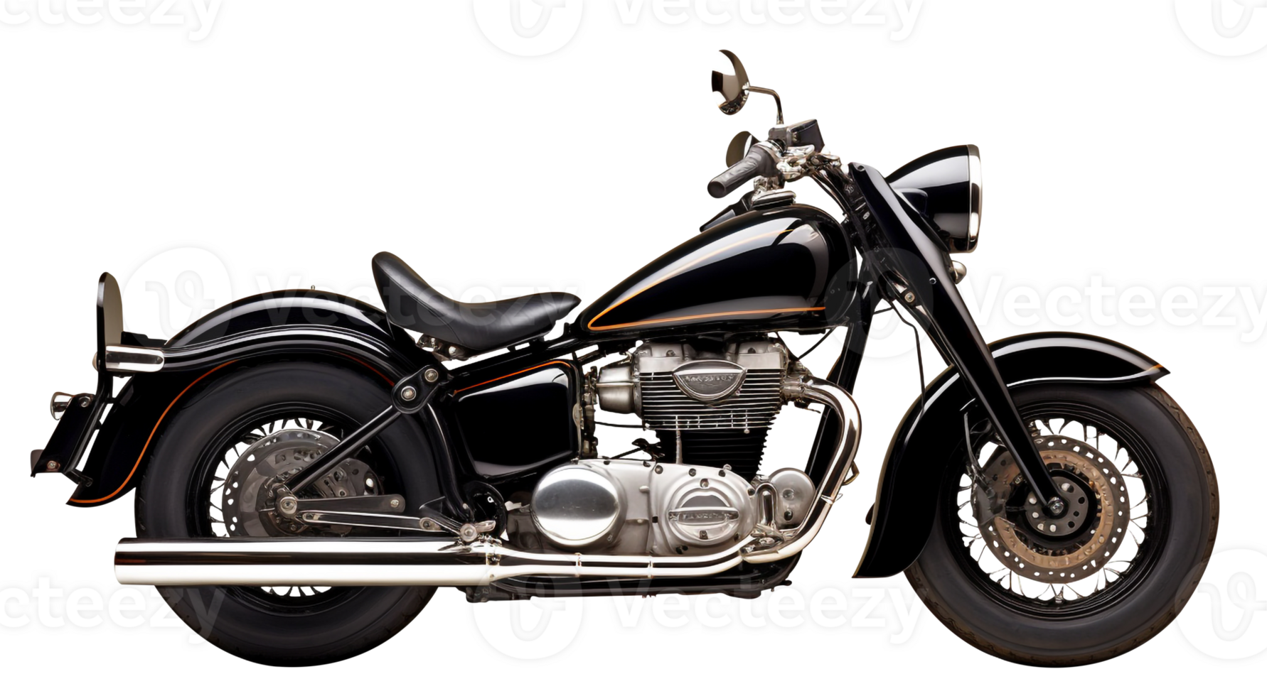 kryssare motorcykel png lyxig motorcykel svart motorcykel png kryssare motorcykel transparent bakgrund ai genererad
