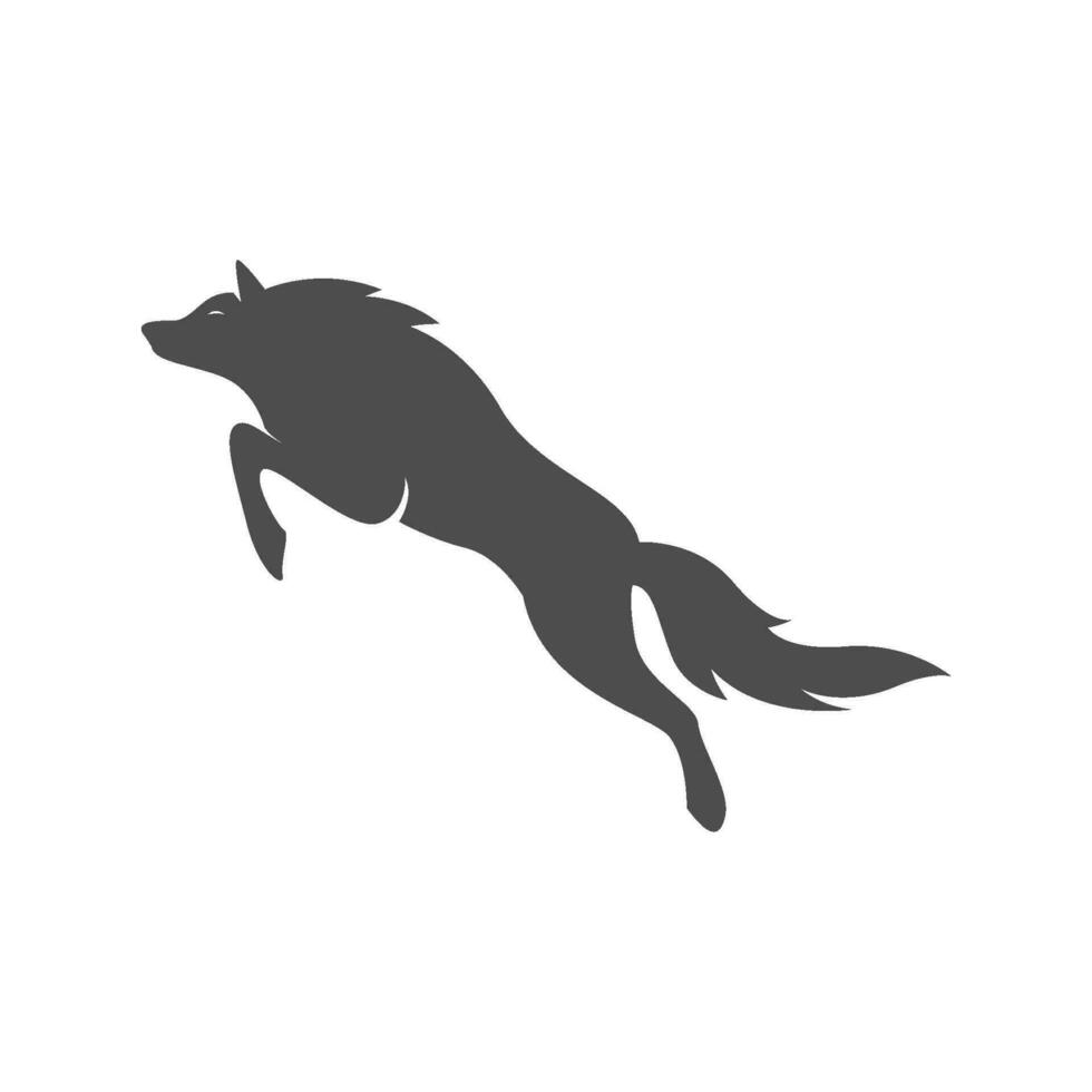 Wolf  logo design vector