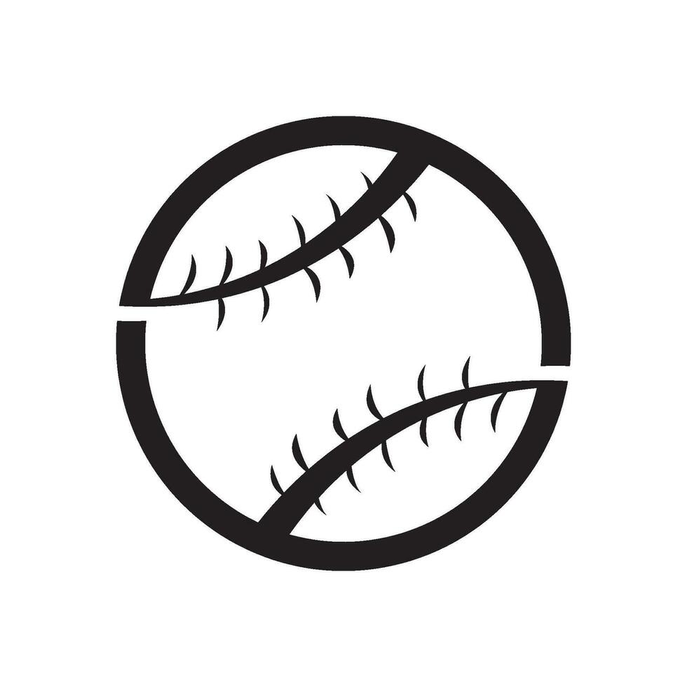 béisbol logo icono diseño vector