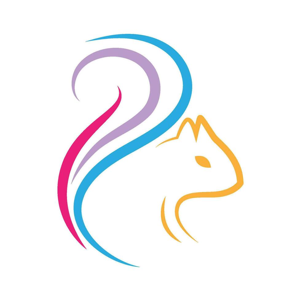 Squirrel design icon logo vector