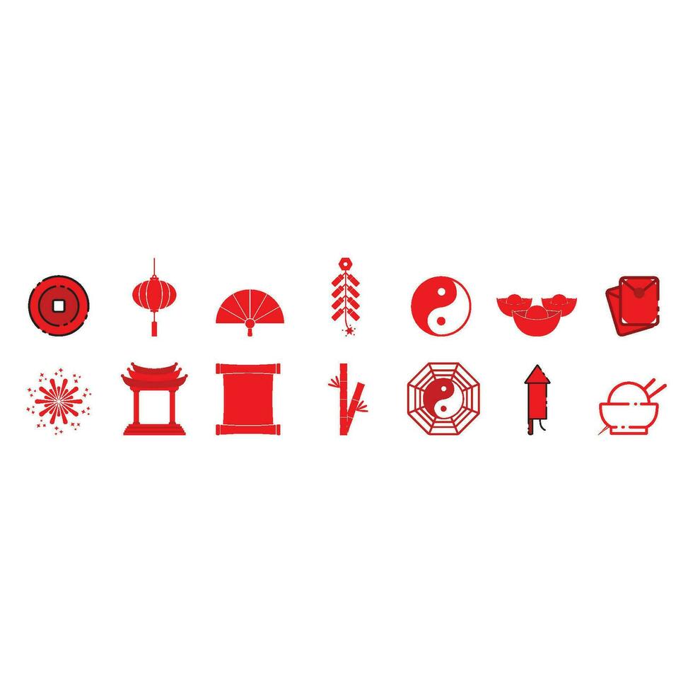 icon chinese new year vector