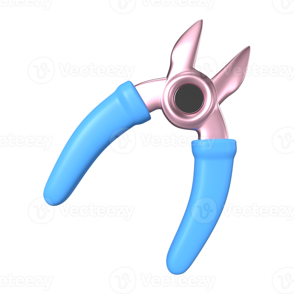 Cutting Pliers 3D Illustration Icon png