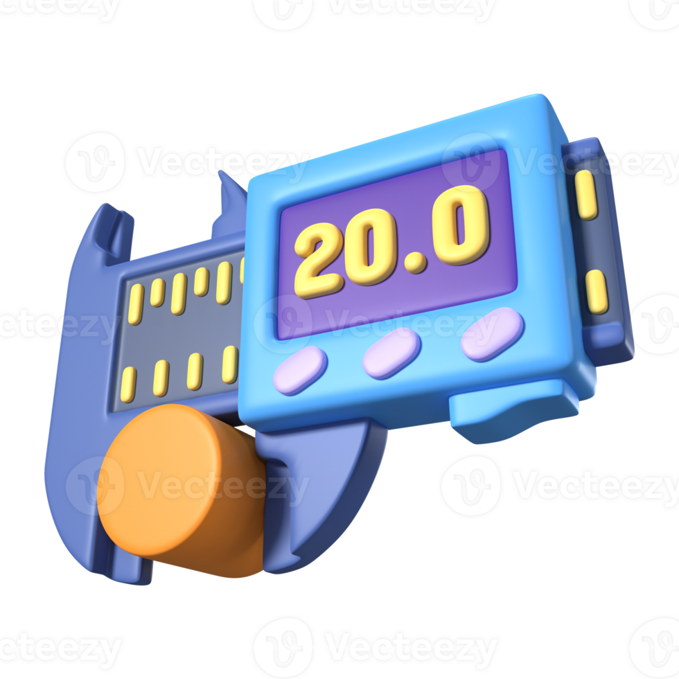 Vernier Calipers 3D Illustration Icon png