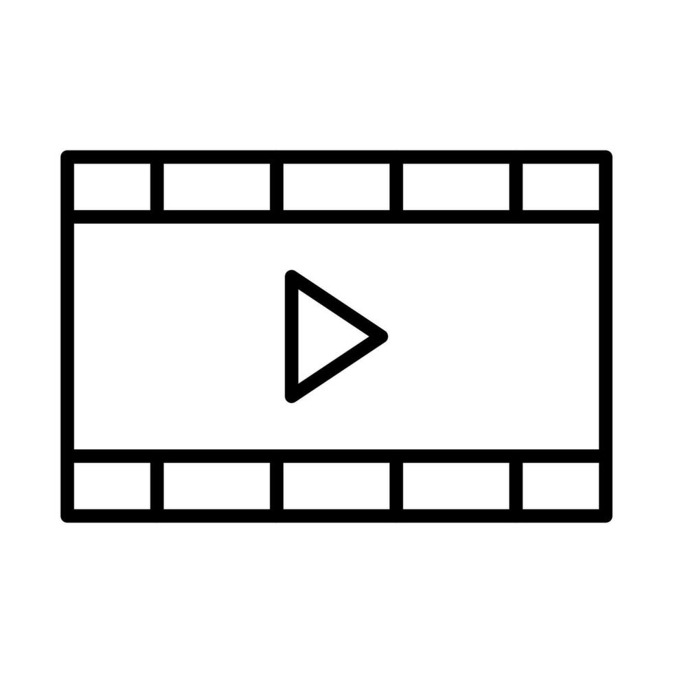 film reel icon in line vector