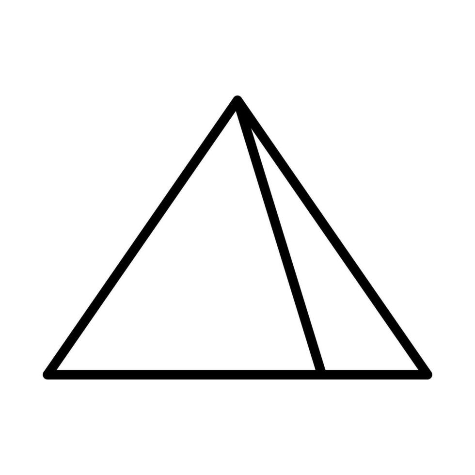 pyramid icon in line style vector