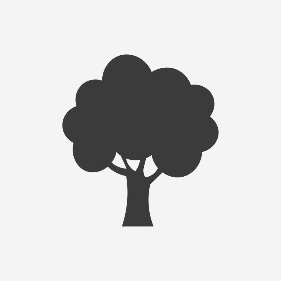 árbol icono vector aislado. bosque rama símbolo firmar