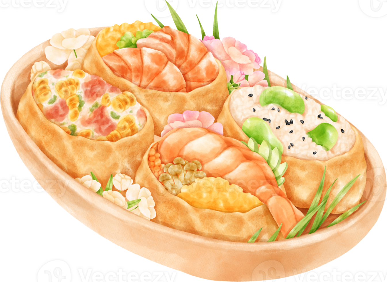 Japanese food inari sushi png