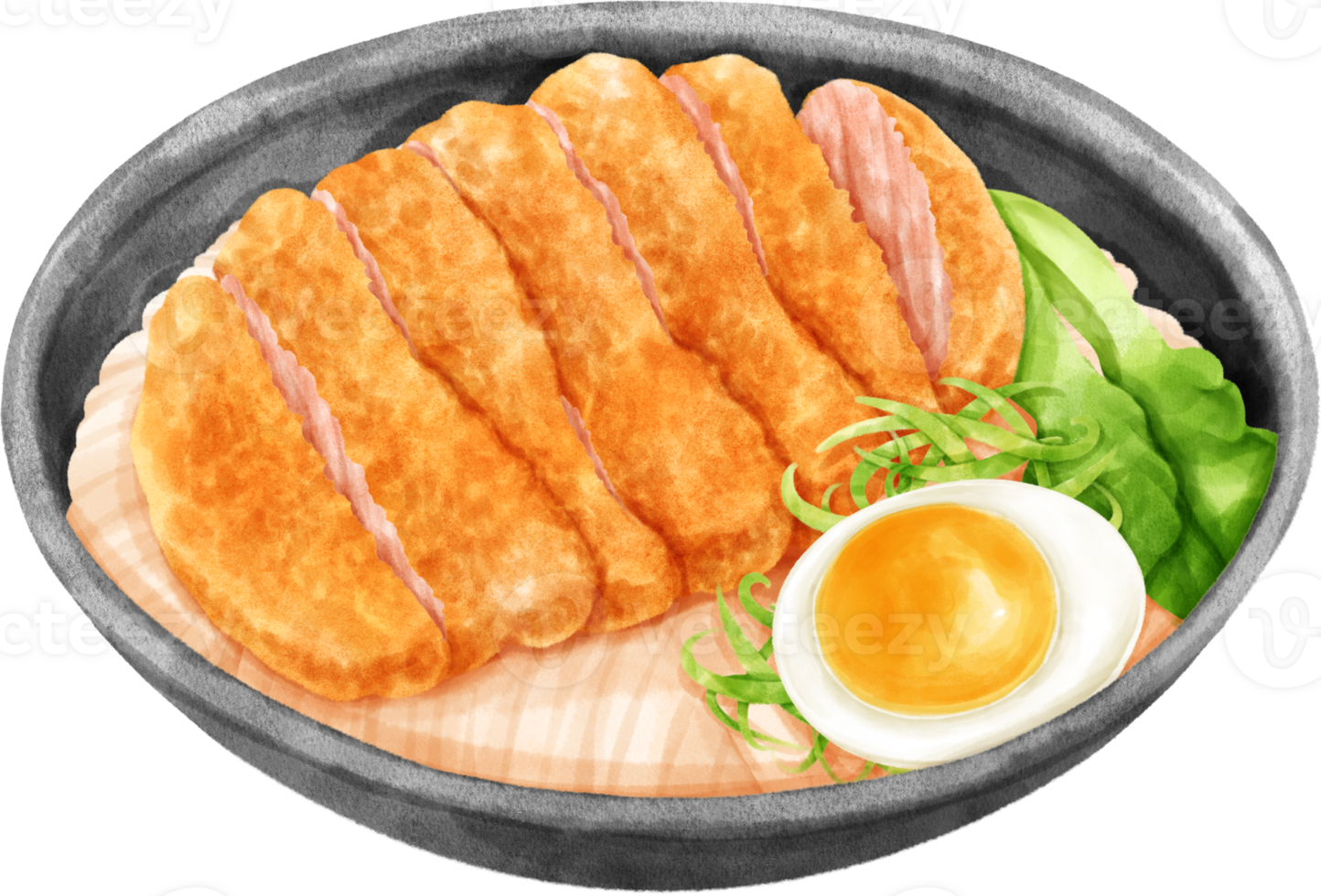 Japanese Noodle Watercolor Paintings png