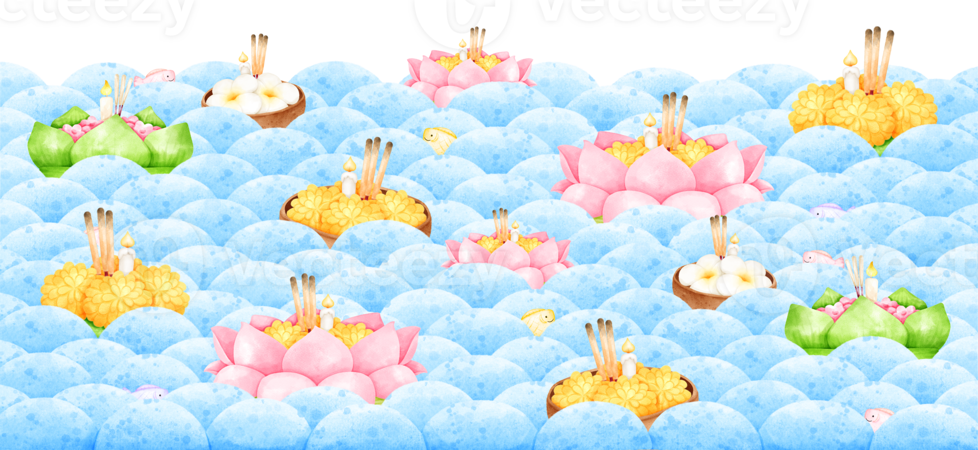 Watercolor Loy krathong png