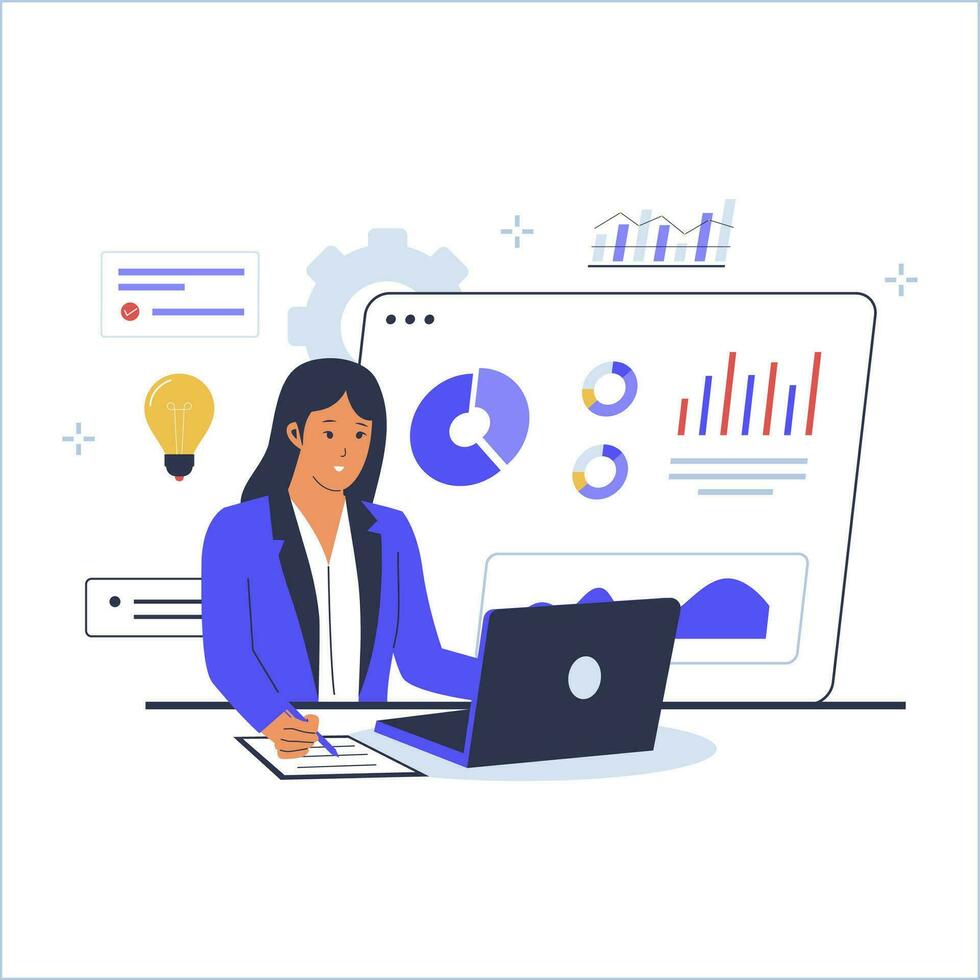 Business analyst concept illustration vector