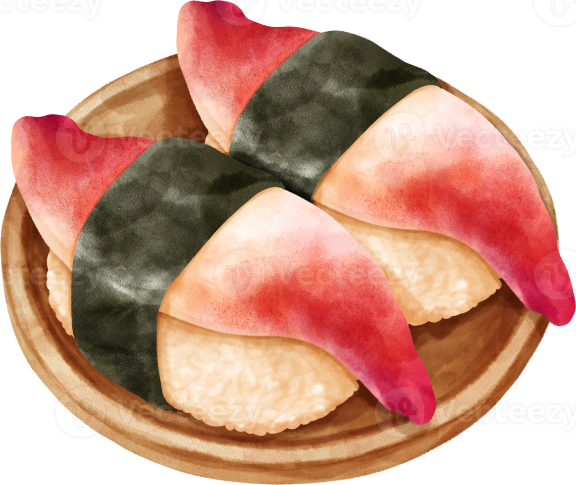 Sushi Watercolor Painting png