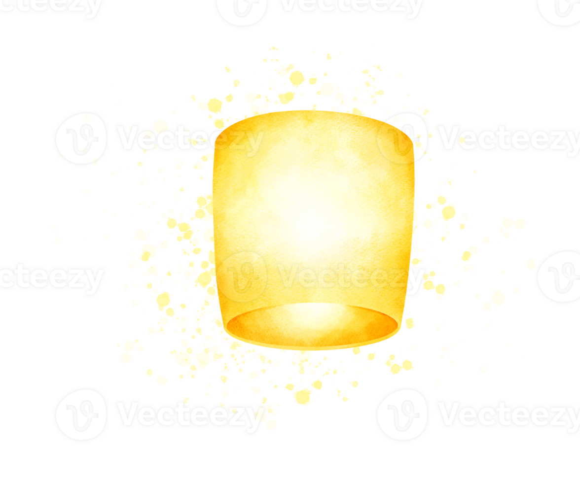 floating lantern watercolor png