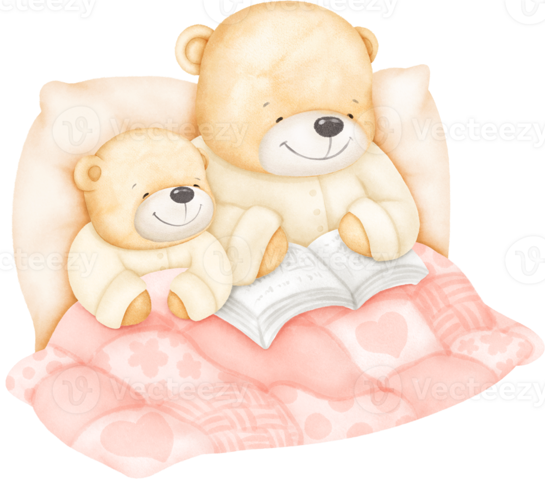 Mother's day. Cute Baby Bear with Mom png