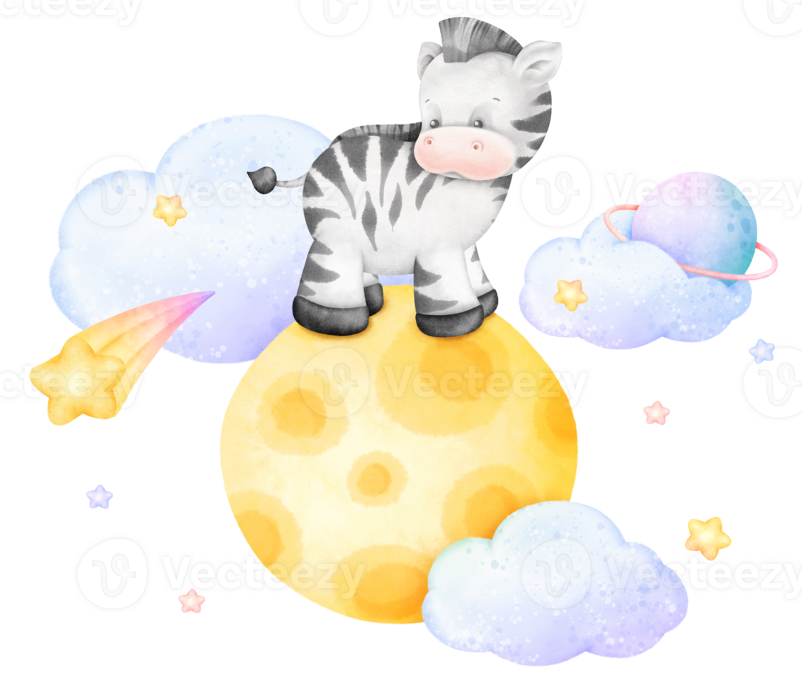 Zebra outer space cartoon png