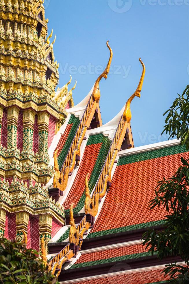 Wat Phra Kaew Temple of the Emerald Buddha Bangkok Thailand. photo