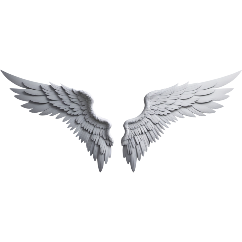 Realistic angel wings. AI Generative png