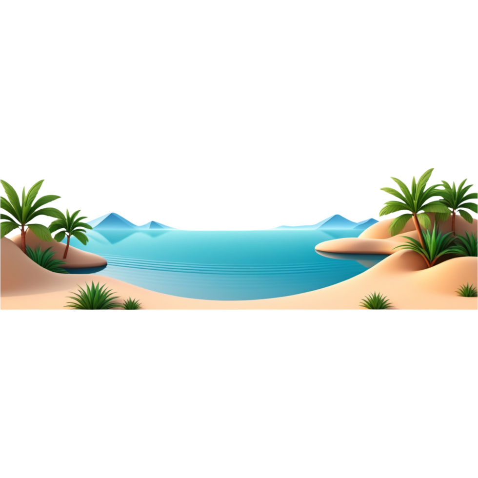 Beautiful natural view cartoon. AI Generative png
