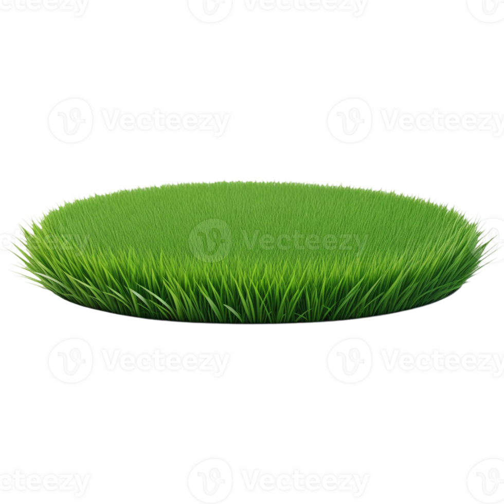 Realistic green grass oval. AI Generative png