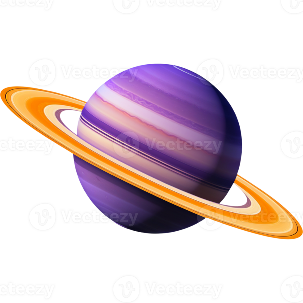 Realistic saturn planet. AI Generative png