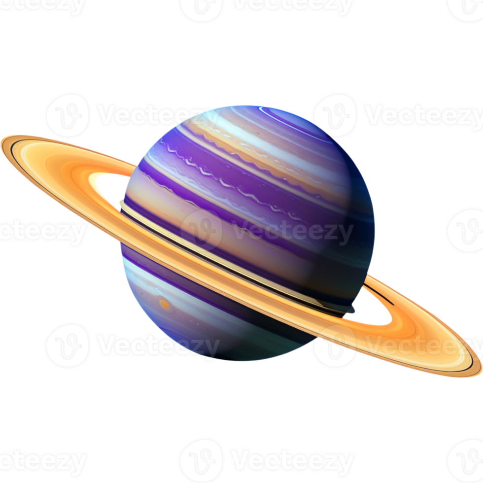 Realistic saturn planet. AI Generative png