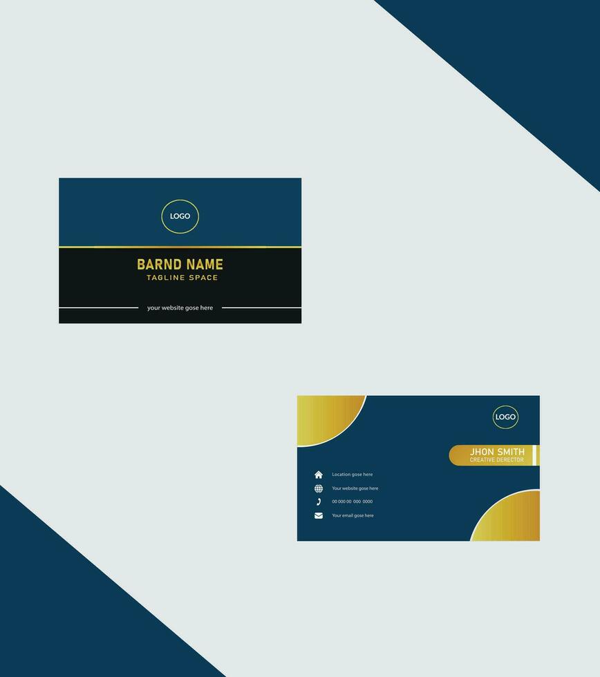 Minimal Individual Business Card Layout vector