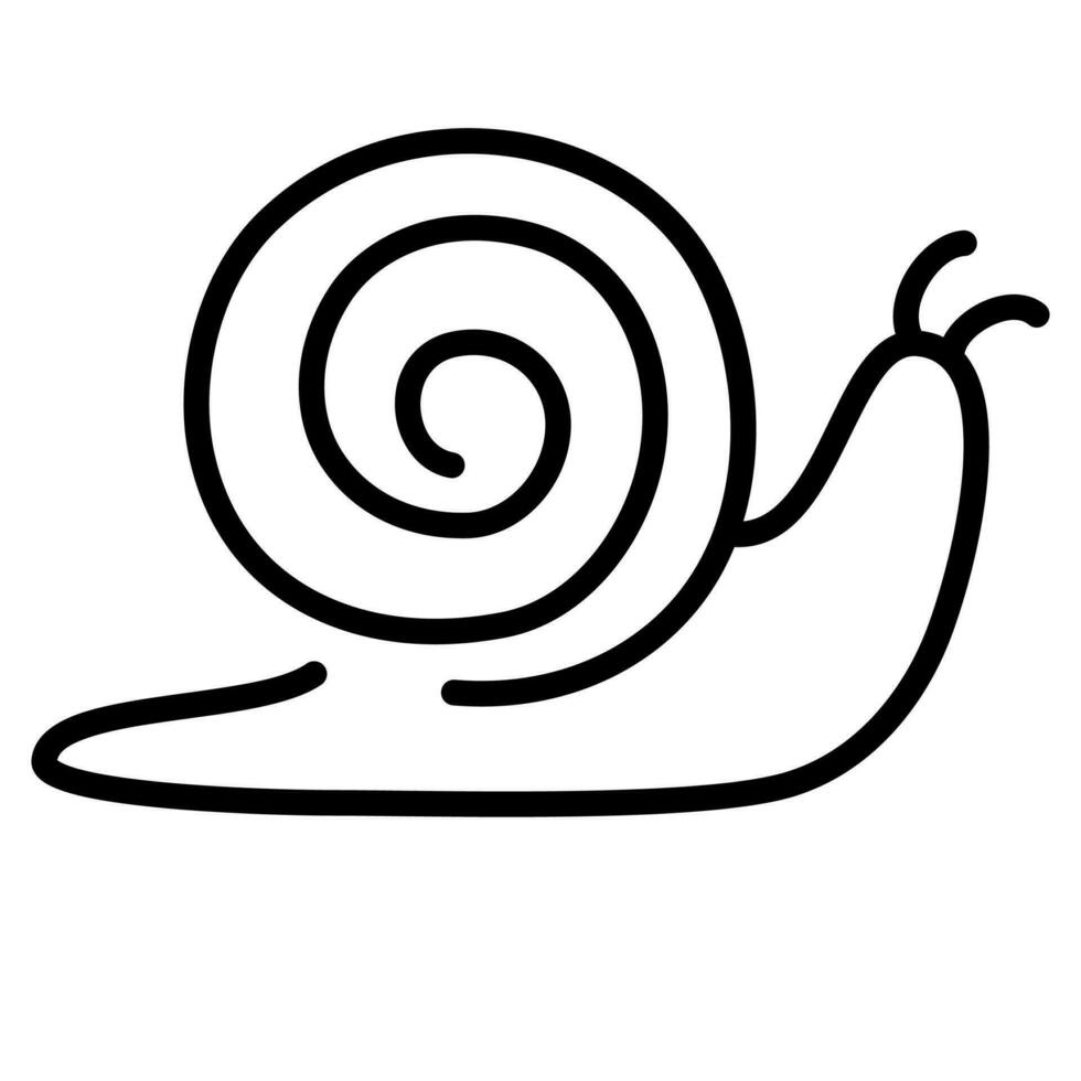 caracol línea icono. contorno señales para piel cuidado, un firmar para embalaje productos cosméticos. vector icono de un hidratante