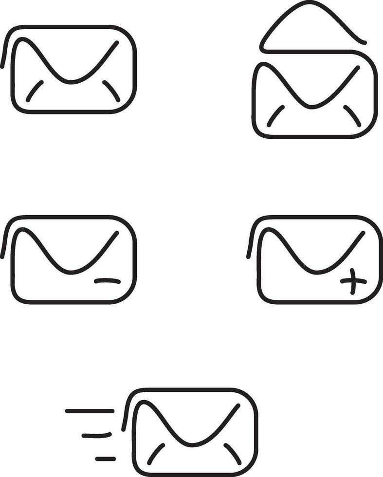 correo conjunto íconos vector