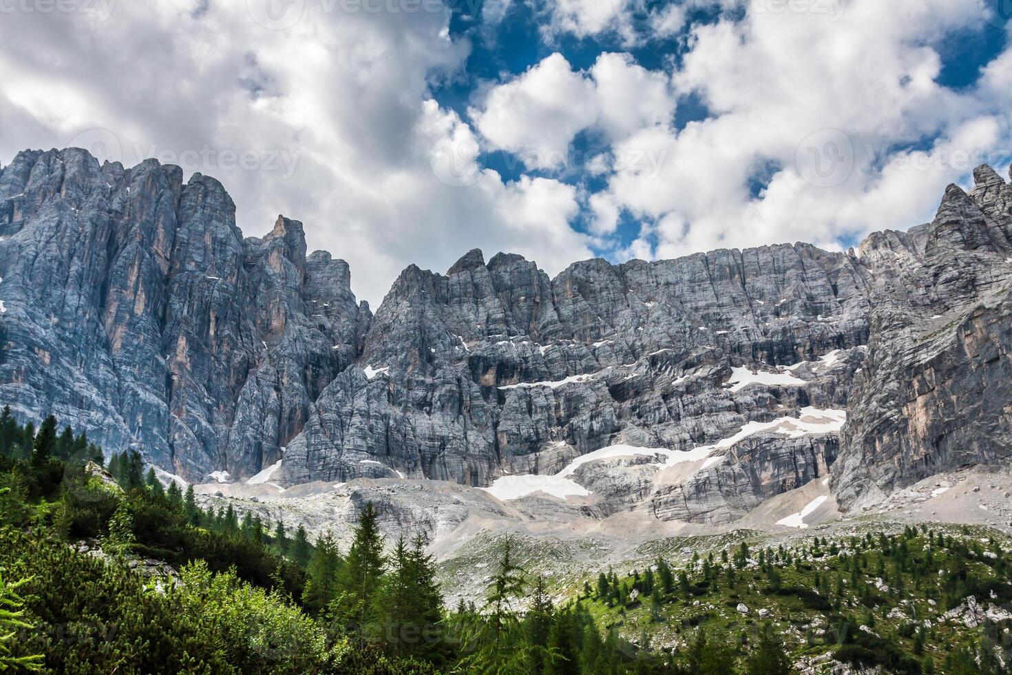 National Park panorama and Dolomiti mountains in Cortina d'Ampezzo, northern Italy photo