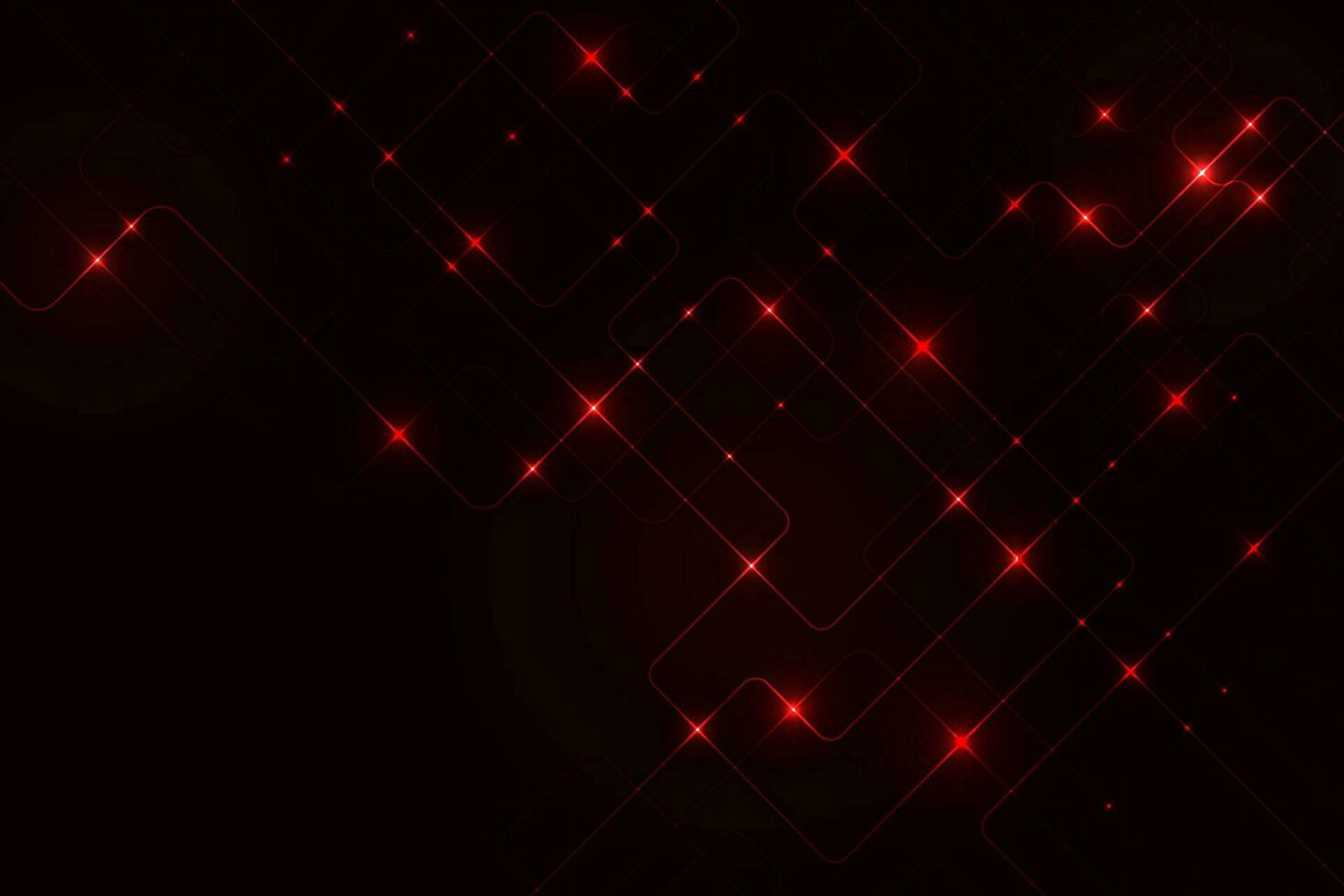 Vector abstract line circuit technology futuristic. Red light hi-tech background.