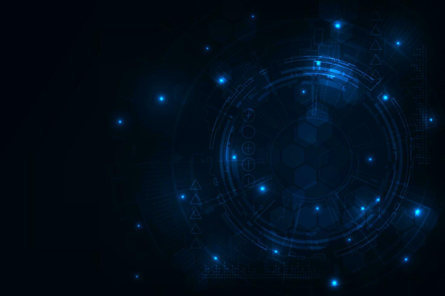 Vector abstract technology with hexagones geometric bacground.