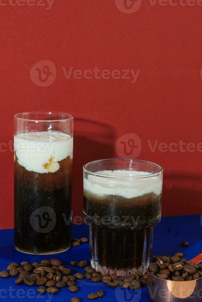 Iced Coffee with Foam Topping photo