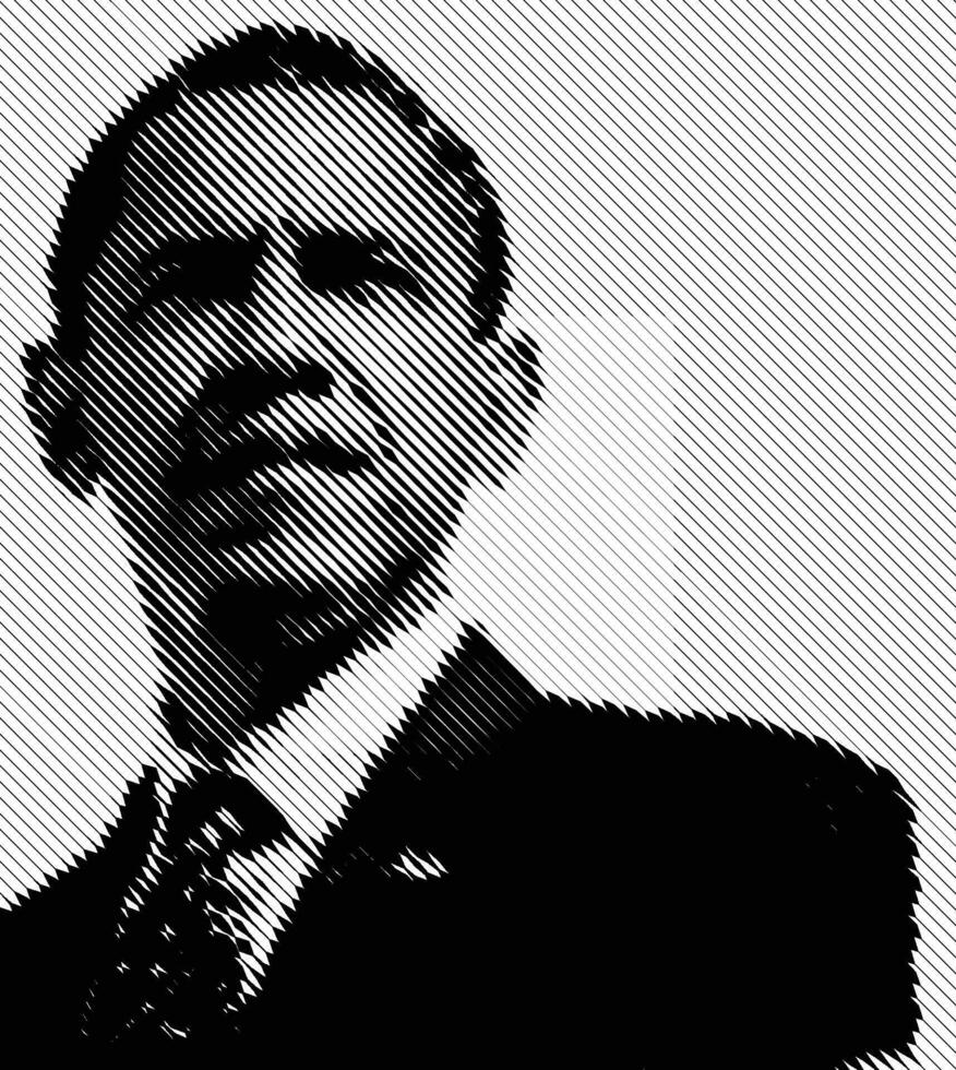 Barack Obama line vector