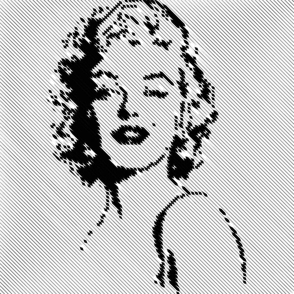 Marilyn Monroe line vector