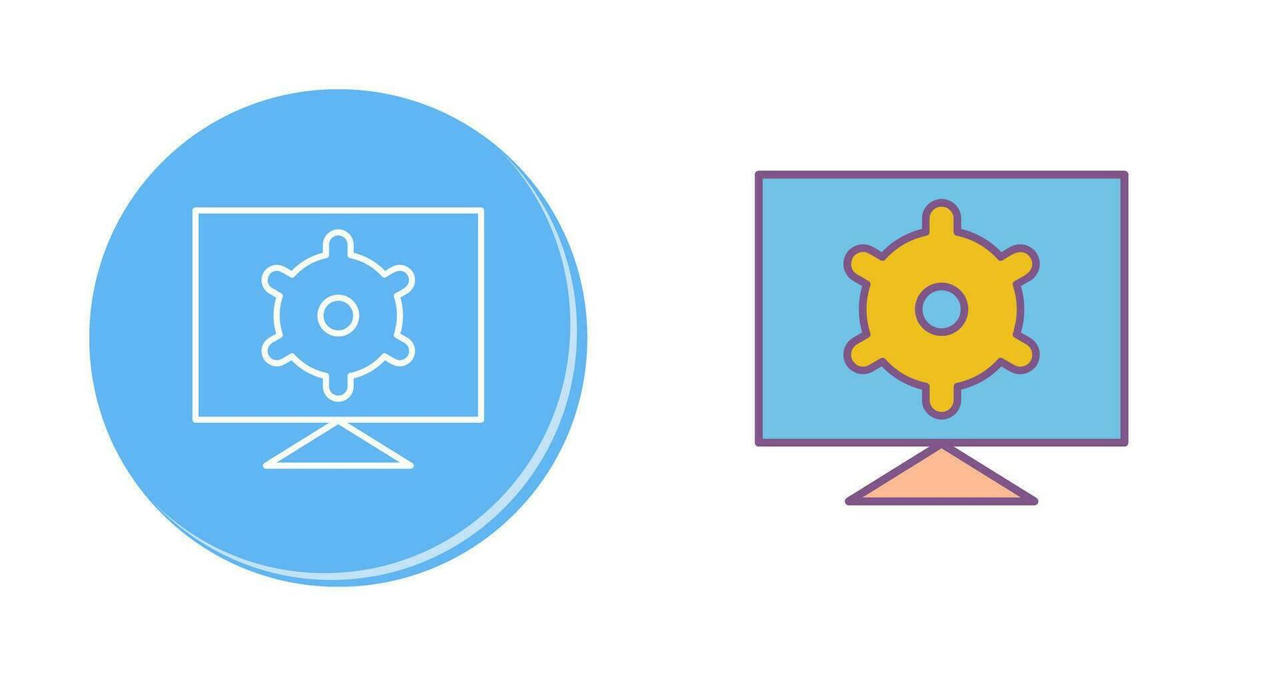 Computer Settings Vector Icon