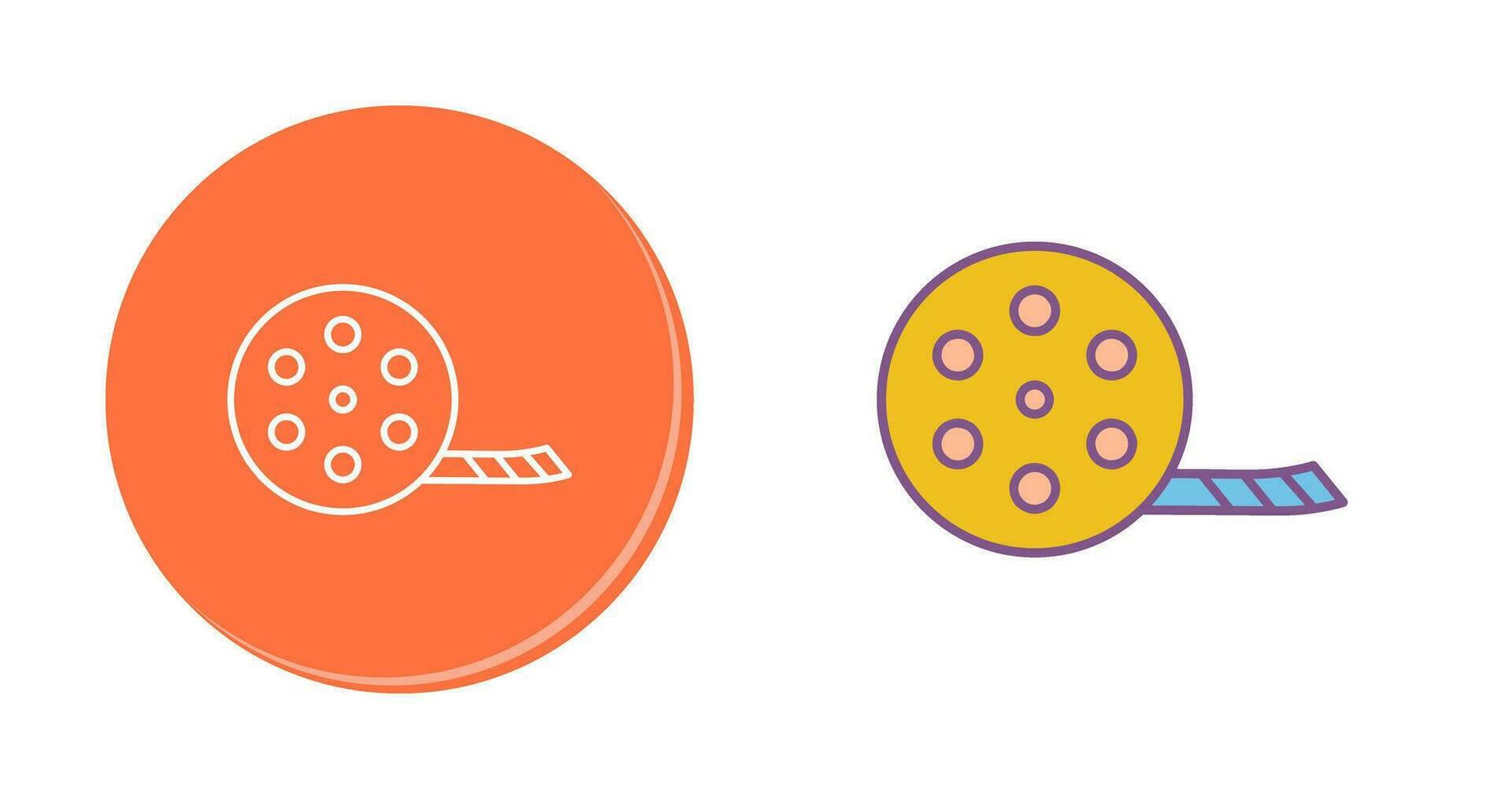 Unique Film Reel Vector Icon