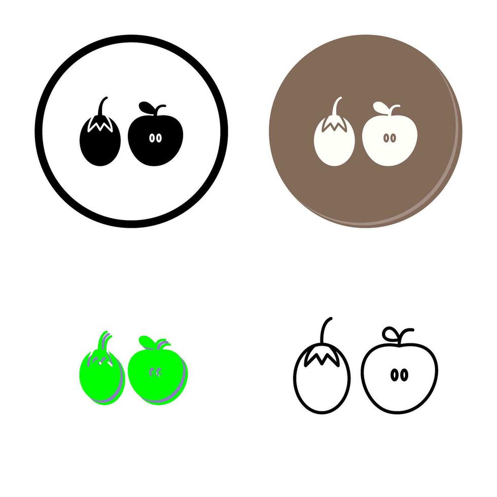 icono de vector de frutas y verduras