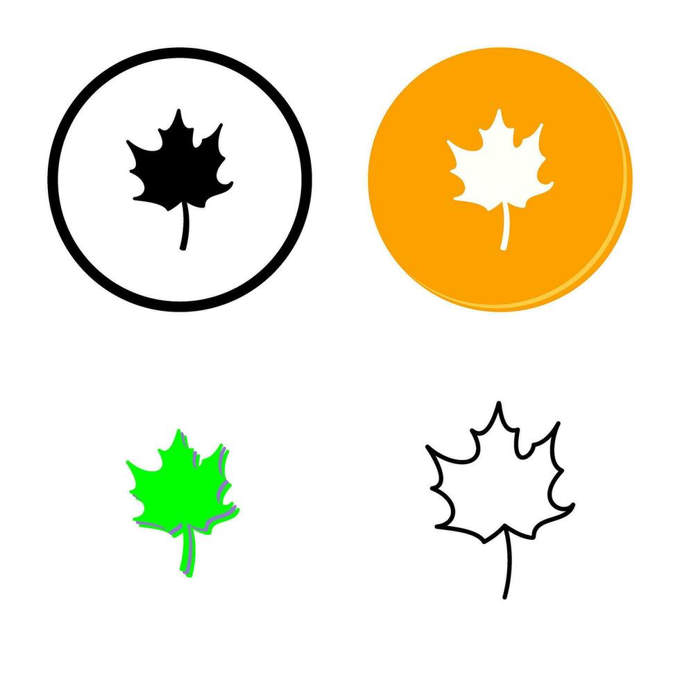Autumn Leaf Vector Icon