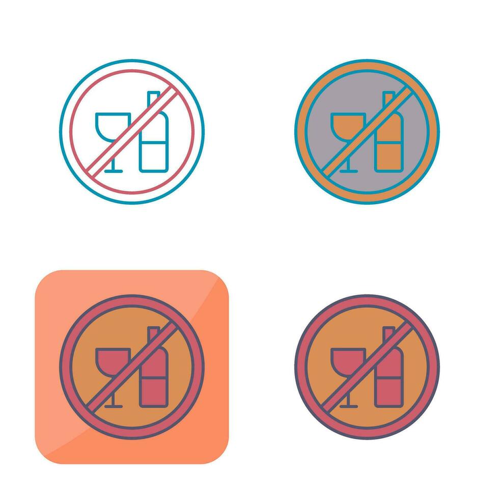 No Drinking Vector Icon