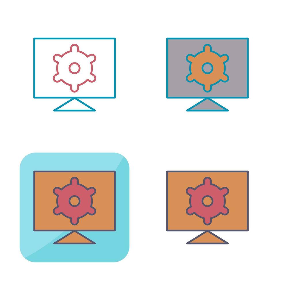 Computer Settings Vector Icon