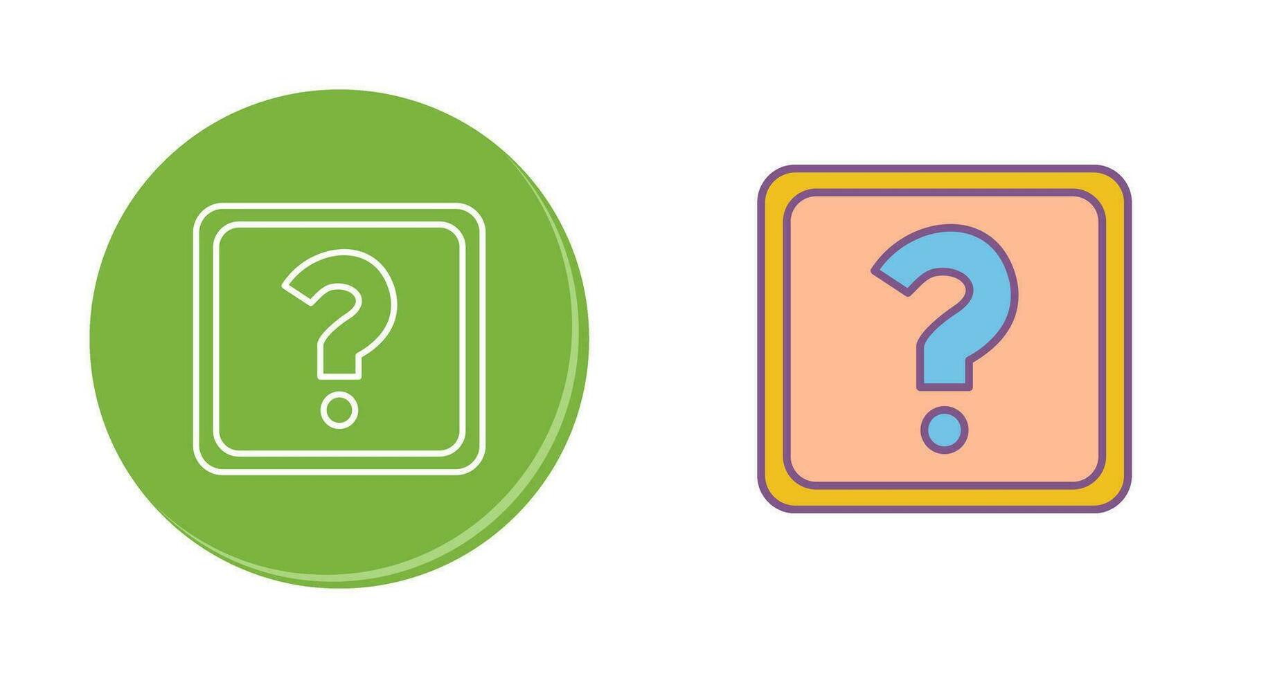 Unique Question Mark Vector Icon