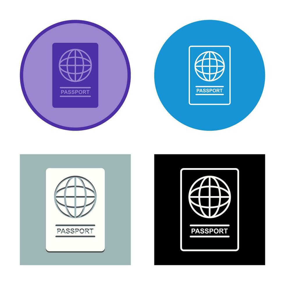 icono de vector de pasaporte