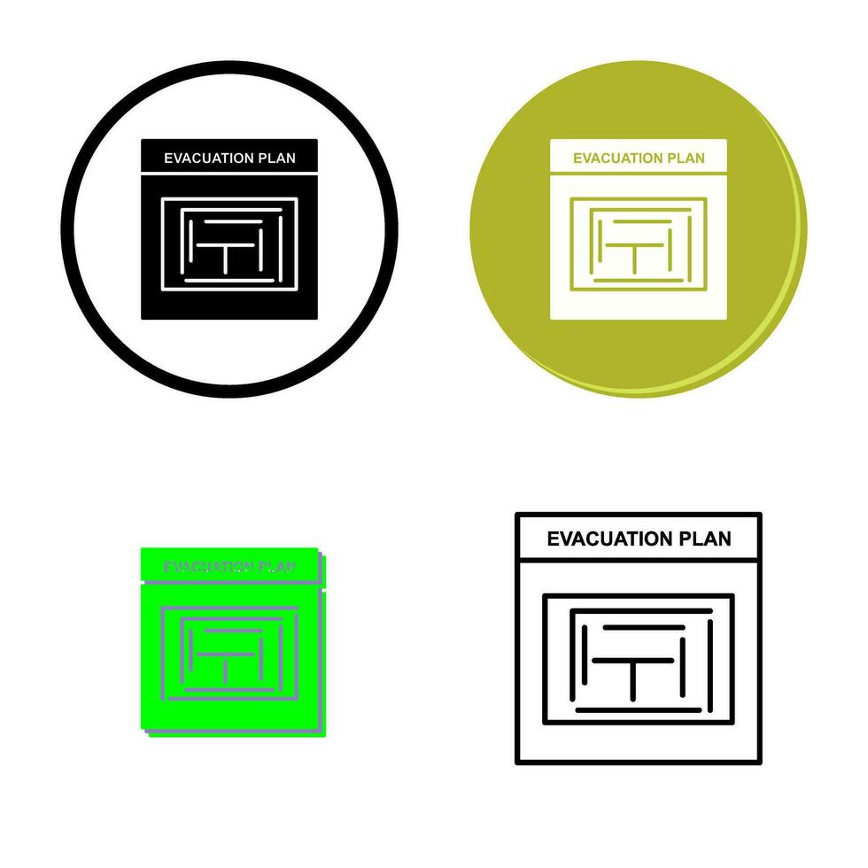 Evacuation Plan Vector Icon