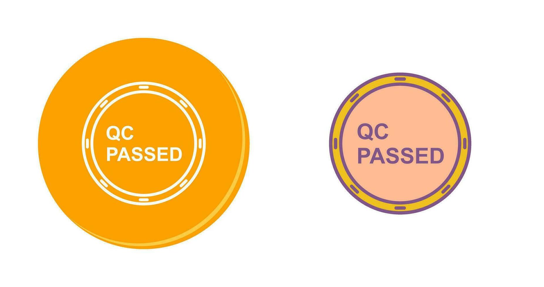 Unique QC Passed Vector Icon