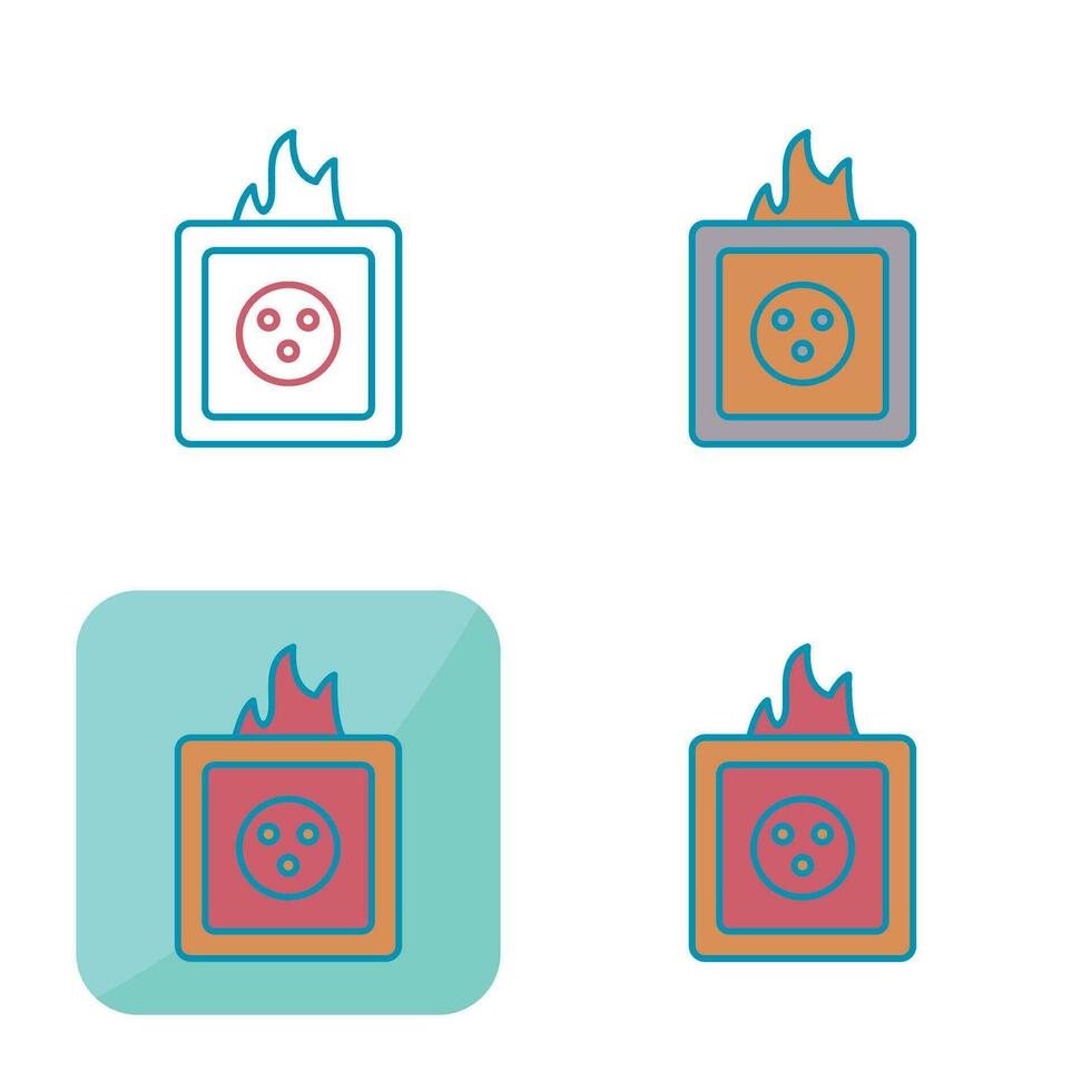 Unique Fire in Socket Vector Icon