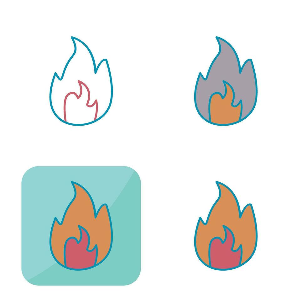 Unique Flame Vector Icon